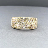 Estate 18K Y Gold 0.94ctw Fancy Multi Colored Diamond Ring