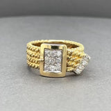 Estate 18K Y Gold 0.33ctw I/SI2-I2 Diamond Belt Ring