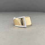Estate 14K Y Gold 0.15ctw H/SI1 Diamond Buckle Ring