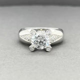 Estate Claude Thibaudeau 18K W Gold 0.23ctw Diamond Eng. Semi-Mount Ring