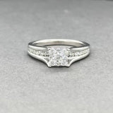 Estate 14K W Gold 0.84ctw G-H/SI1-I2 Diamond Eng. Ring