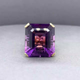 Estate 18K Y Gold 43.45ct Amethyst Cocktail Ring