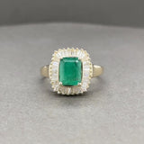 Estate 14K Y Gold 1.55ct Emerald & 0.48ctw H-I/SI1-2 Diamond Ring