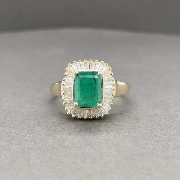 Estate 14K Y Gold 1.55ct Emerald & 0.48ctw H-I/SI1-2 Diamond Ring