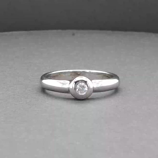 Estate 14K W Gold 0.08ct I/I1 Diamond Ring