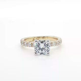 14K Y Gold 0.90ctw G/SI1 3/4 around Diamond Engagement Ring Mounting