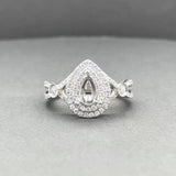 Estate 14K W Gold 0.60ctw Pear Shape Diamond Eng. Ring Mounting
