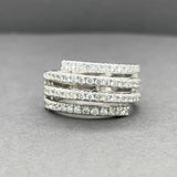 Estate 18K W Gold 0.99ctw H-I/SI1-2 Diamond Wrap Ring