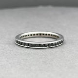 Estate 14K W Gold 0.41ctw Black Diamond Ring