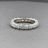 Estate 14K W Gold 1.01ctw H-I/SI1-2 Diamond Eternity Ring