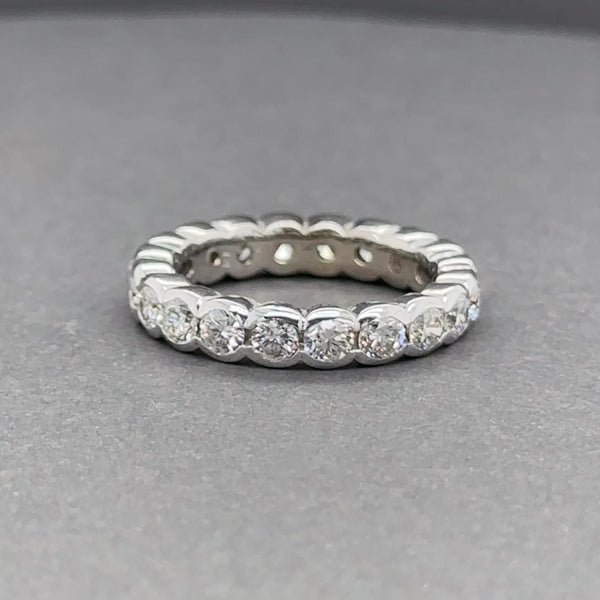 Estate 14K W Gold 1.01ctw H-I/SI1-2 Diamond Eternity Ring