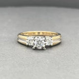 Estate 14K TT Gold 0.54ctw Diamond Eng. Ring