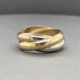 Estate Cartier 18K Tri-Color Gold Trinity Ring