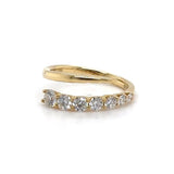 18K Y Gold 0.72ctw G/SI1 Ring with 7 Graduated Diamonds