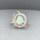 Estate 14K TT Gold 0.72ct Opal & 0.20ctw H/SI1-2 Diamond Ring