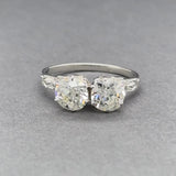 Estate Art Deco Platinum 2.31ctw I-K/VS2 Diamond Toi et Moi Eng. Ring