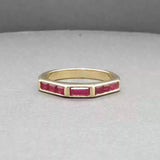 Estate 18K Y Gold 0.85ctw Ruby Ring