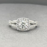 Estate 14K W Gold 1.37ctw Diamond Eng. Ring