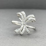Estate 14K W Gold 0.26ctw H-I/SI1-2 Diamond Bow Ring
