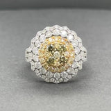 Estate Effy 14K W Gold 1.89ctw Yellow-G-H/VS2-I2 Diamond Cocktail Ring