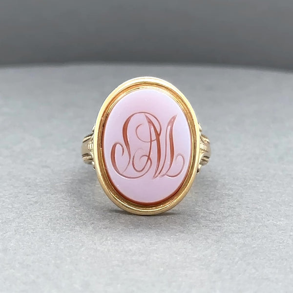 Estate Victorian 18K Y Gold 3.13ct Carnelian Signet Ring