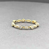 Estate 18K Y Gold 0.24ctw H/SI2-I1 Diamond Eternity Ring