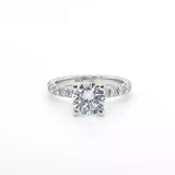 14K W Gold 0.90ctw G/SI1 3/4 around Diamond Engagement Ring Mounting