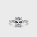 14K W Gold 0.25ctw Diamond Engagement Ring Mounting