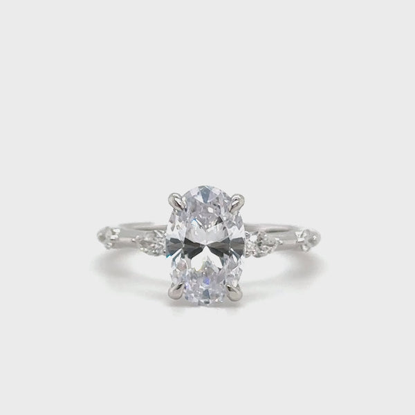 14K W Gold 0.25ctw Diamond Engagement Ring Mounting