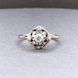 Estate Victorian 12K R Gold 0.25ctw I-J/SI1-2 Diamond Ring