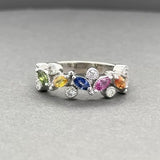 Estate 14K W Gold 0.69ctw Sapphire & 0.26ctw Diamond Ring