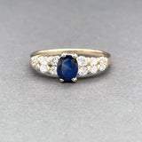 Estate 14K Y Gold 0.49ct Sapphire & 0.26ctw G-H/SI1-2 Diamond Ring