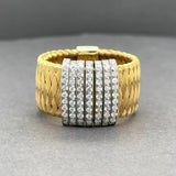 Estate Roberto Coin 18K TT Gold Diamond Primavera Necklace, Bracelet, Earring, & Ring Set