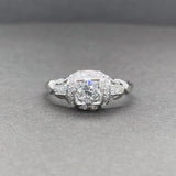 Estate Retro Platinum 0.68cttw G-I/VS1-SI1 Diamond Engagement Ring