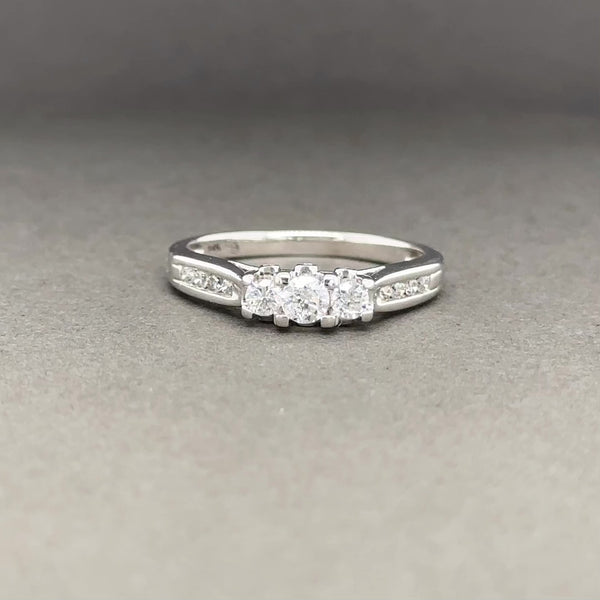 Estate 14K W Gold 0.51ctw H-I/SI1-2 Diamond Engagement Ring