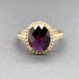 Estate 14K Y Gold 3.54ct Garnet Ring