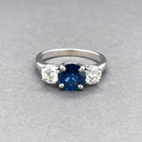 Estate 14K W Gold 1.62ct Sapphire & 0.98ctw G/I1 Diamond Ring