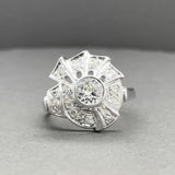 Estate Platinum Retro 1.01ctw Diamond Cocktail Ring