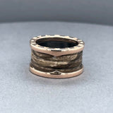 Estate Bulgari 18K R Gold Agate B.zero1 4 Band Ring