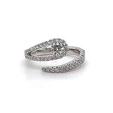 18KW Gold 0.78ctw J/SI1 Open Diamond Ring