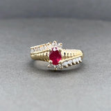 Estate 14K Y Gold 0.58ct Ruby & 0.27cttw G/SI2-I1 Diamond Ring