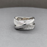 Estate 14K W Gold 0.36ctw H-I/SI1-2 Diamond Crossover Ring