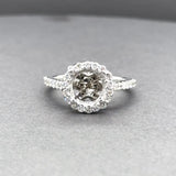 Estate 14K W Gold 0.51ctw Diamond Eng. Ring Mounting