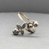 Estate SS 14 Art Nouveau 0.17ctw Diamond Ring