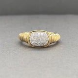 Estate 18K Y Gold 0.34ctw H-I/SI1 Diamond Cluster Ring
