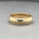 Estate 14K Y Gold 5.1mm Milgrain Edge Ring