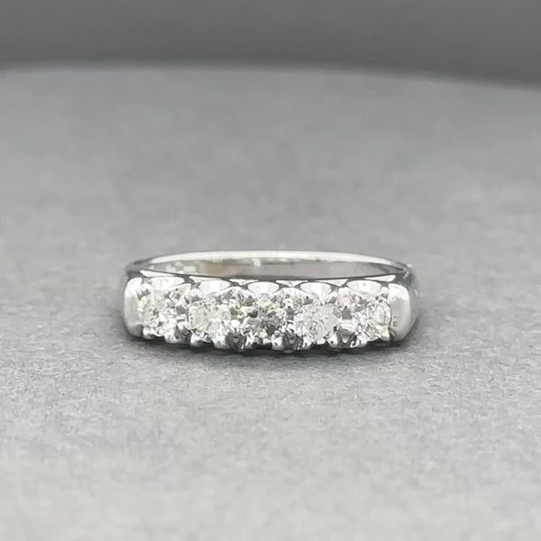 Estate 14K W Gold 0.47ctw 5 Diamond Ring