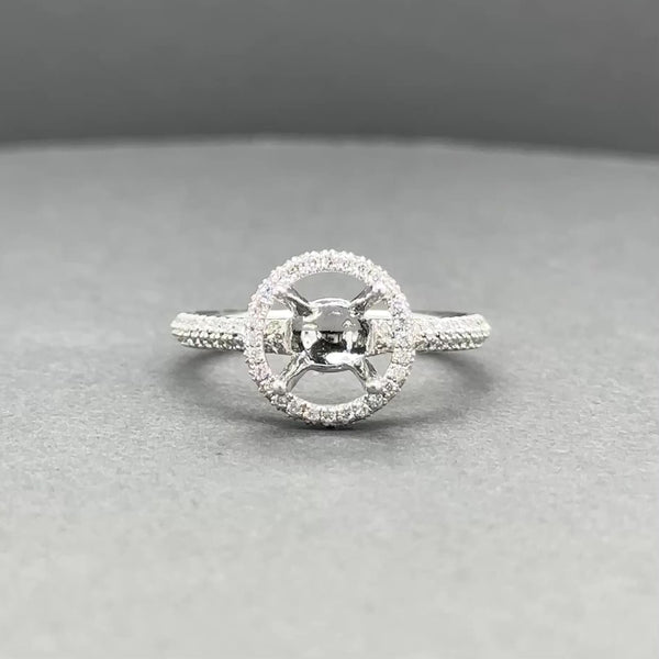 Estate 14K W Gold 0.50ctw H/SI1 Diamond Mounting Ring