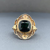 Estate Victorian 21K R Gold 2.54ct Diopside Ring