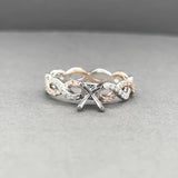 Estate 14K TT Gold 0.19ctw Diamond Eng. Ring Semi-Mount